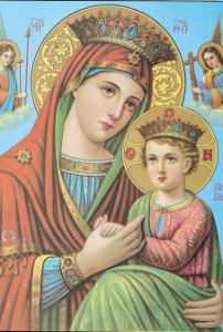 21. Mária a kis Jézussal (ikon-szerű) szentkép