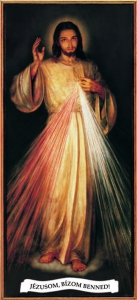 Irgalmas Jézus-kép (közepes, levelezőlap méretű)
